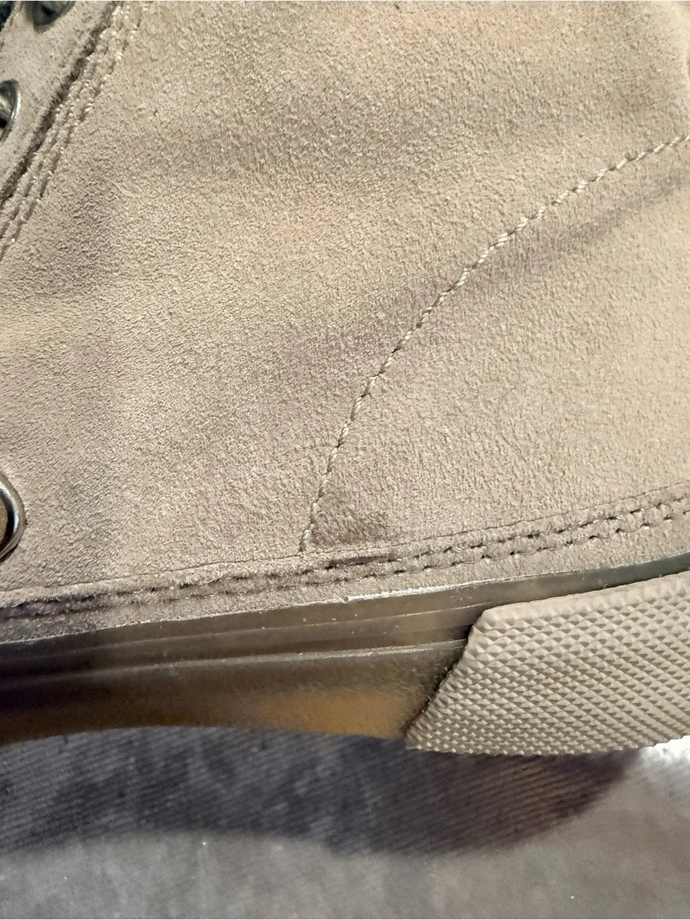 ALL SAINTS- High-Top Canvas Sneakers in Beige/grey- SIZE 39